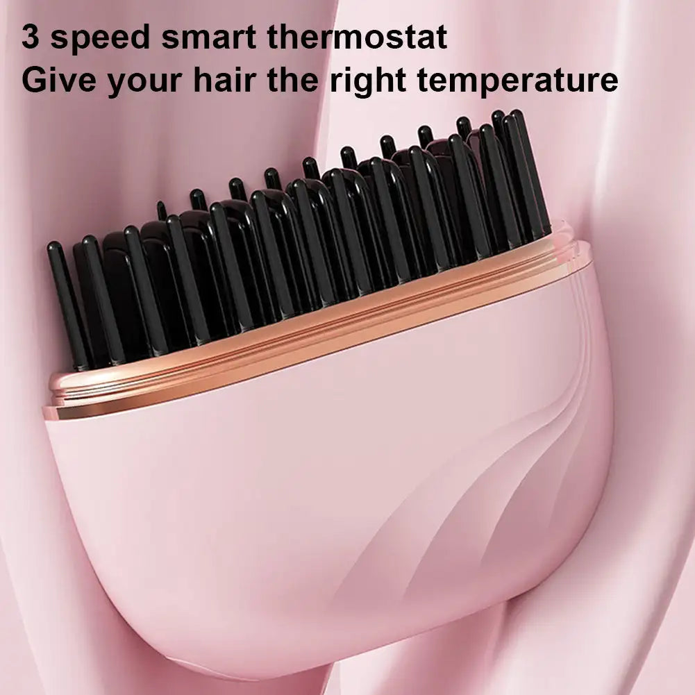 GlowifyHair™ Portable Straightening Brush